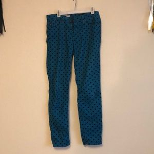 Funky Corduroy Blue Polka Dot pants by AG